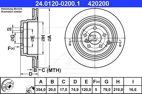 Тормозной диск ATE 24012002001 (фото 1)