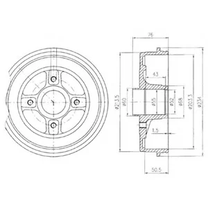 Тормозной барабан DELPHI Delphi BF423