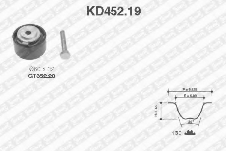 Комплект ремня ГРМ SNR SNR NTN KD45219