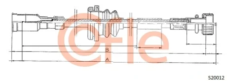Тросик спидометра COFLE S20012