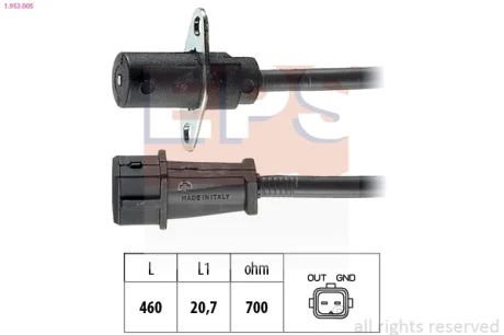 Датчик імпульсів Fiat Uno 1.3 87- EPS 1953005