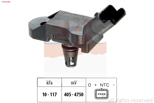 Датчик тиску повітря Citroen Berlingo 1.4-1.6 96- EPS 1993080 (фото 1)