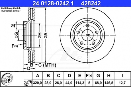 Тормозной диск ATE 24012802421 (фото 1)
