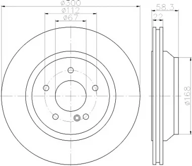 Диск гальмівний MERCEDES S(W221)/SL(R230) "R D=300mm "01>> TEXTAR 92176303