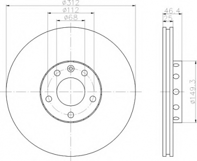 Тормозной диск TEXTAR 92106105 (фото 1)