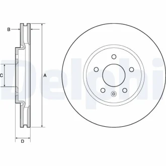 Тормозные диски DELPHI Delphi BG4672C