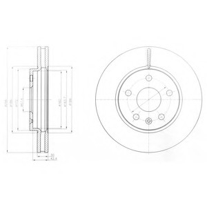 Тормозной диск Delphi BG4187C
