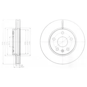 Тормозной диск Delphi BG4187C