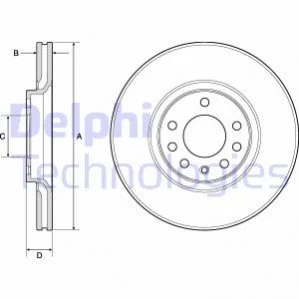 Тормозной диск Delphi BG3770C