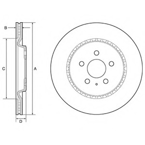 Тормозной диск Delphi BG4643C