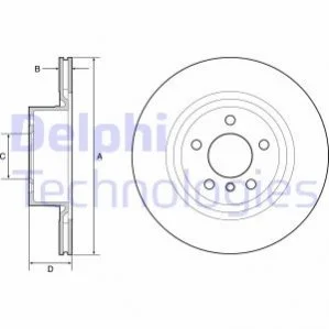 Тормозной диск зад. X3 (F25)/X4 (F26) 10-18 (330x20) Delphi BG4644C