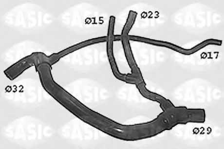 Патрубок RENAULT Clio II, Kangoo Sasic SASIC SWH4193