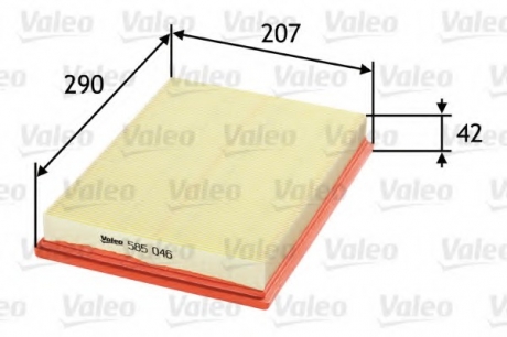 Воздушный фильтр Valeo 585046