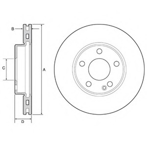 Тормозной диск Delphi BG4554C