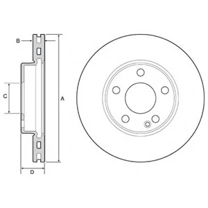 Диск тормозной Delphi BG4554C