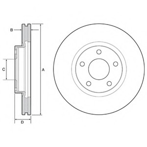 Тормозной диск Delphi BG4562C