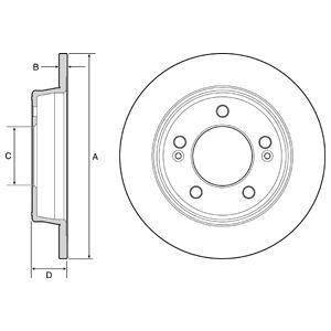 Тормозной диск Delphi BG4559C