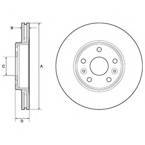 Тормозной диск Delphi BG4667C