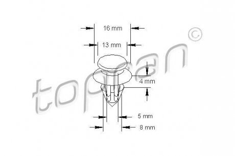 Пружинный зажим TOPRAN TOPRAN / HANS PRIES 205808