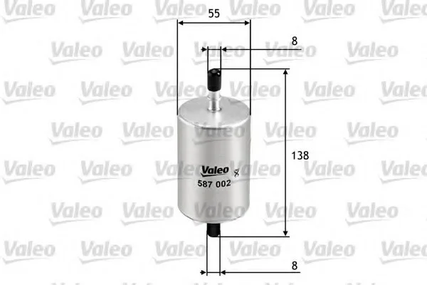 Фильтр топливный DACIA/LEXUS/NISSAN/OPEL/RENAULT Logan/IS/Kubistar/Vivaro/Clio "0,9-5,0 "90>> Valeo 587002 (фото 1)