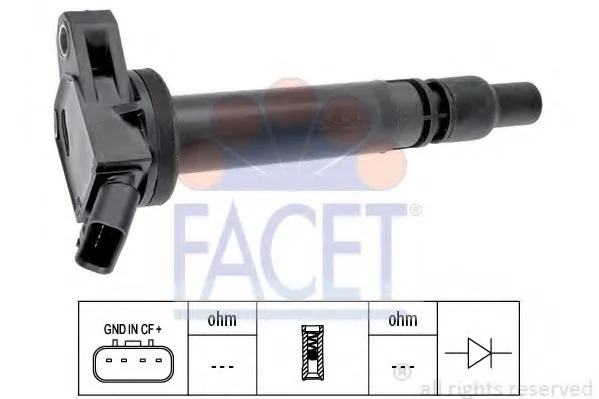 Котушка запалення Toyota Verso s 1.33 (nsp120_) (10-16) (9.6437) Facet FACET 96437 (фото 1)