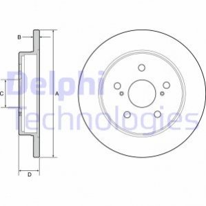 Тормозной диск Delphi BG4928C