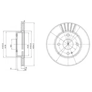 Тормозной диск DELPHI Delphi BG2802