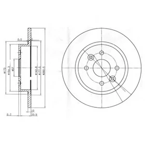 Тормозной диск DELPHI Delphi BG3804