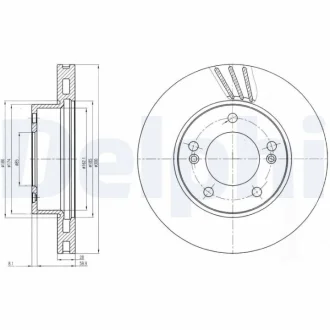 Гальмівний диск DELPHI Delphi BG4207