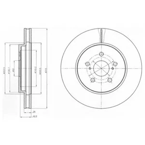 Тормозной диск DELPHI Delphi BG4253