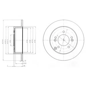 Тормозной диск DELPHI Delphi BG4260