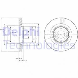 Тормозной диск DELPHI Delphi BG9104