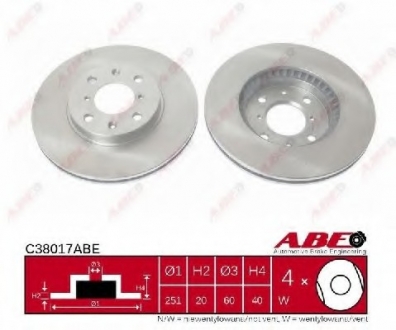 Тормозной диск ABE C38017ABE (фото 1)