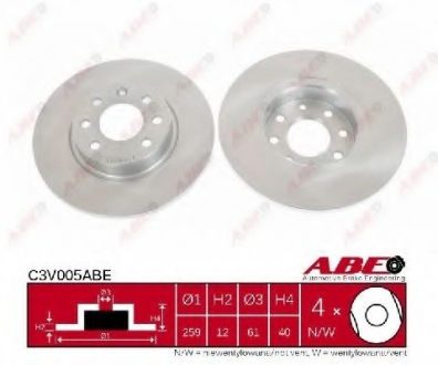 Тормозной диск ABE C3V005ABE (фото 1)