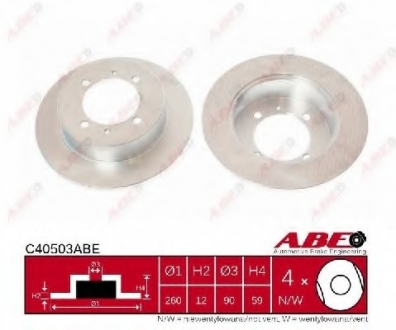 Тормозной диск ABE C40503ABE (фото 1)