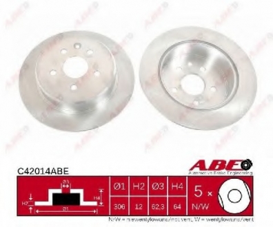 Тормозной диск ABE C42014ABE (фото 1)
