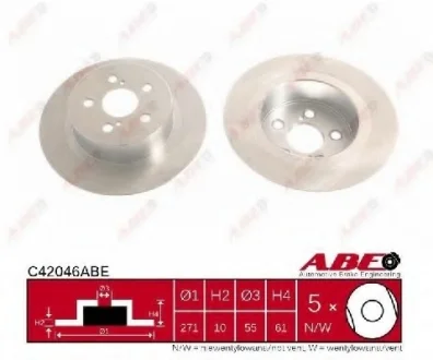 Тормозной диск ABE C42046ABE