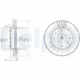 Тормозной диск DELPHI Delphi BG3750