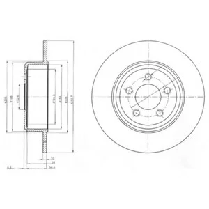 Тормозной диск DELPHI Delphi BG4074