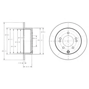Тормозной диск Delphi BG4327