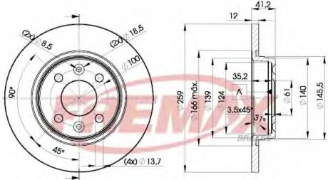 Тормозной диск FREMAX BD4707