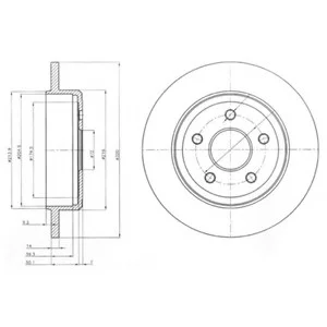Комплект гальмівних дисків (2 шт) задн лів/прав JEEP COMMANDER, GRAND CHEROKEE II, GRAND CHEROKEE III, GRAND CHEROKEE IV 3.0D-6.1 04.99- Delphi BG4160