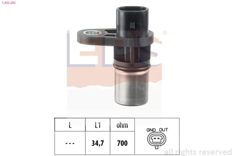 Датчик положення коленвала Opel Astra G, Signum, Vectra B/C, Zafira 2.2 16V 09.00- EPS 1953292