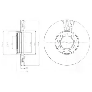 Тормозной диск DELPHI Delphi BG9062