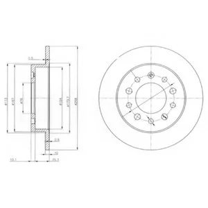 Тормозной диск DELPHI Delphi BG3862