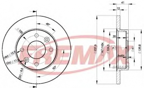 Тормозной диск FREMAX BD4705