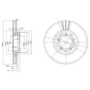 Тормозной диск Delphi BG2663