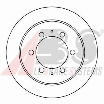 Гальмівний диск задн. Korando/Rexton (97-07) A.B.S. 17016 (фото 1)
