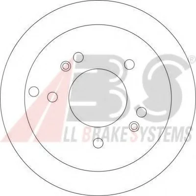 Тормозной диск зад. Hyundai Tucson/Sonata/Kia Sportage 06- (262x10) A.B.S. 17208 (фото 1)