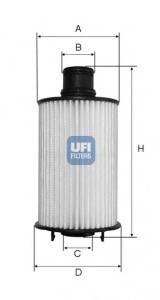 Масляный фильтр UFI 2507302 (фото 1)
